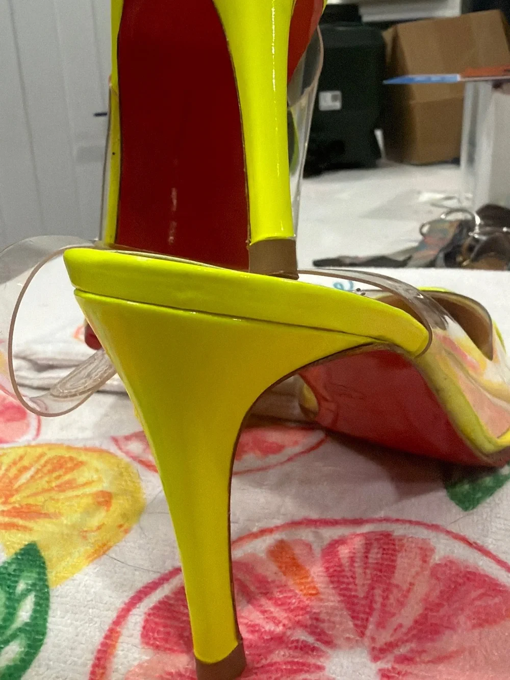 Christian Louboutin striking neon